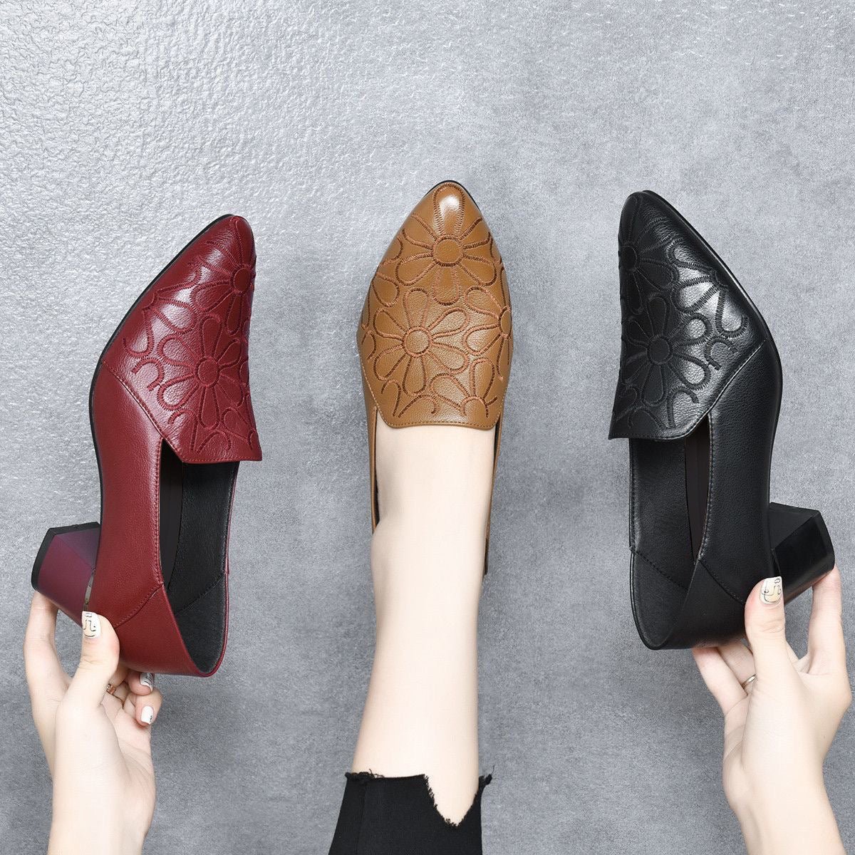 Olena™ – Mocassins brodés à confort durable