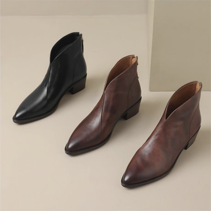 Claudine™ | Bottines de luxe à talon bas