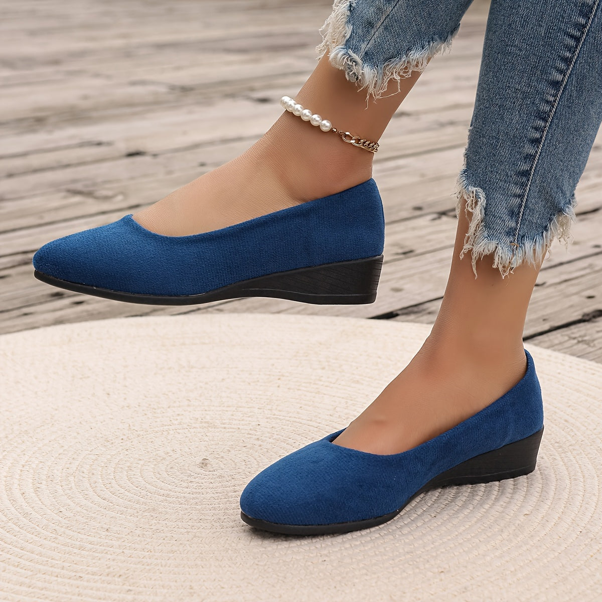 Éliane™ | Ballerines confortables à talon compensé