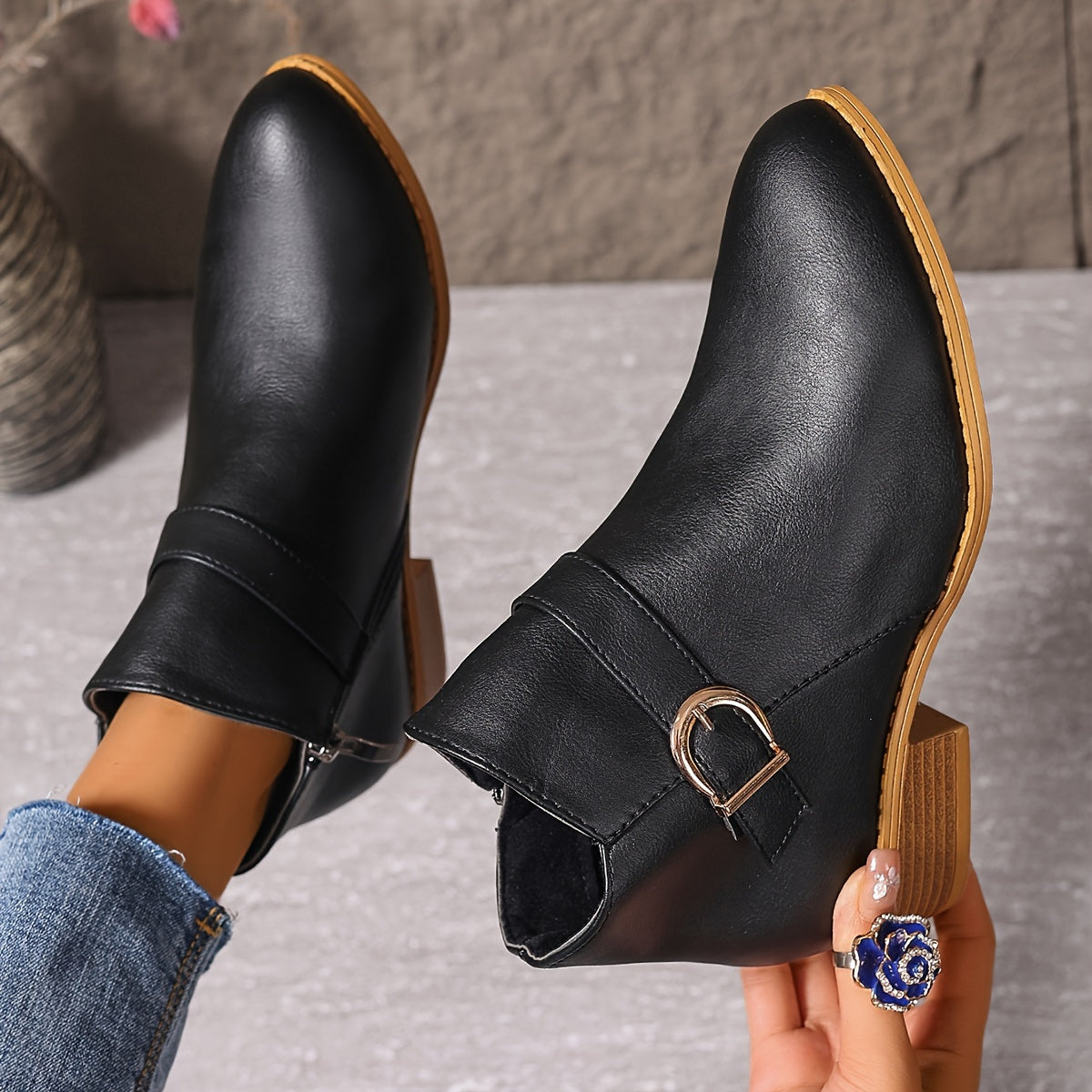 Amélina™ – Bottines confortables à boucle pour pieds sensibles