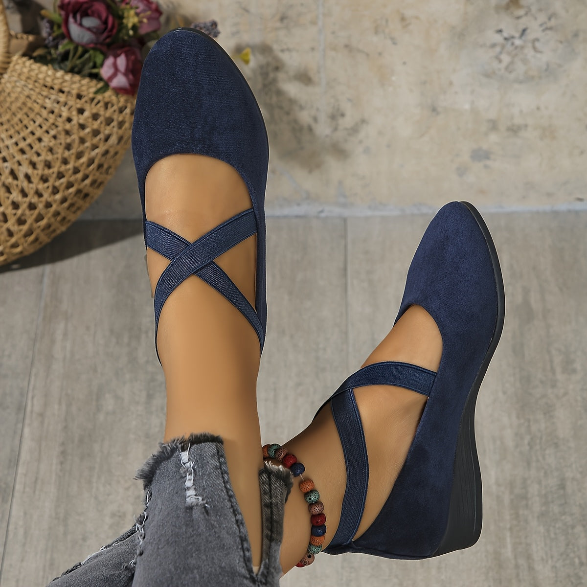 Élise® – Ballerines à brides croisées pour un confort raffiné