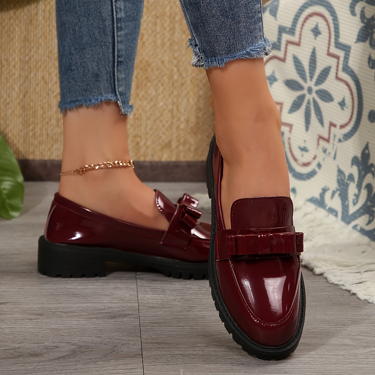 Claudine™ – Mocassins vernis à semelle stable et confort longue durée