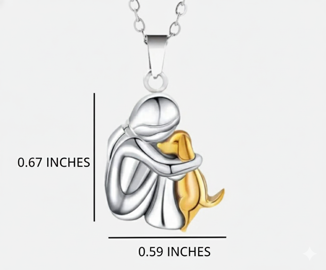 Olivia™ - Collier avec Pendentif en Forme de Chien