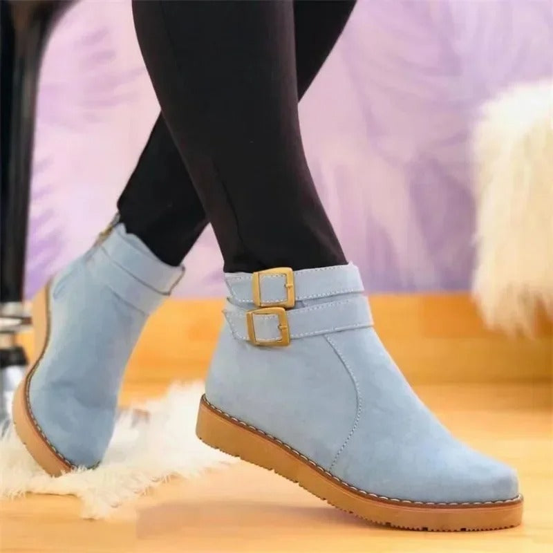 Catherine™ – Bottines plates à double boucle