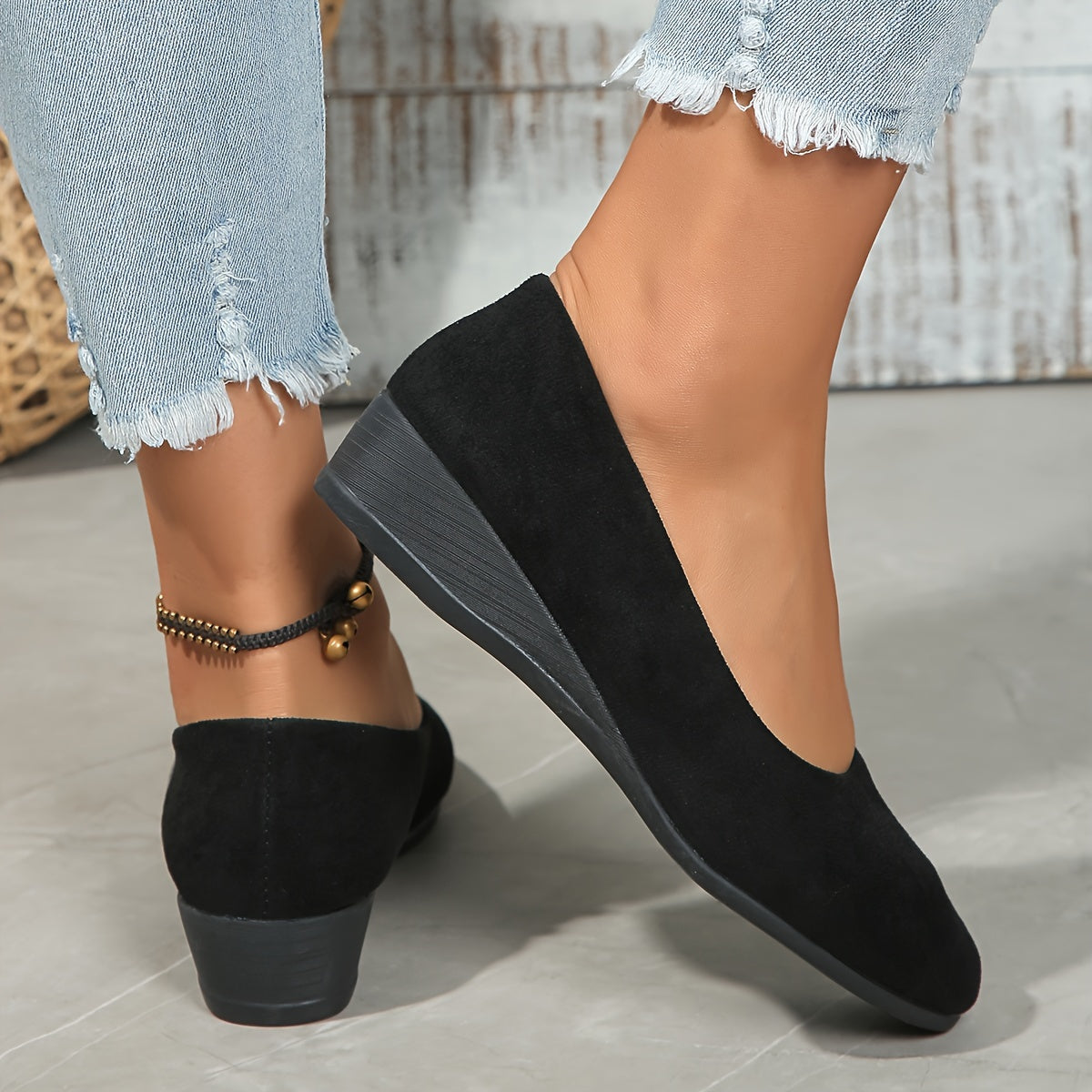 Éliane™ | Ballerines confortables à talon compensé