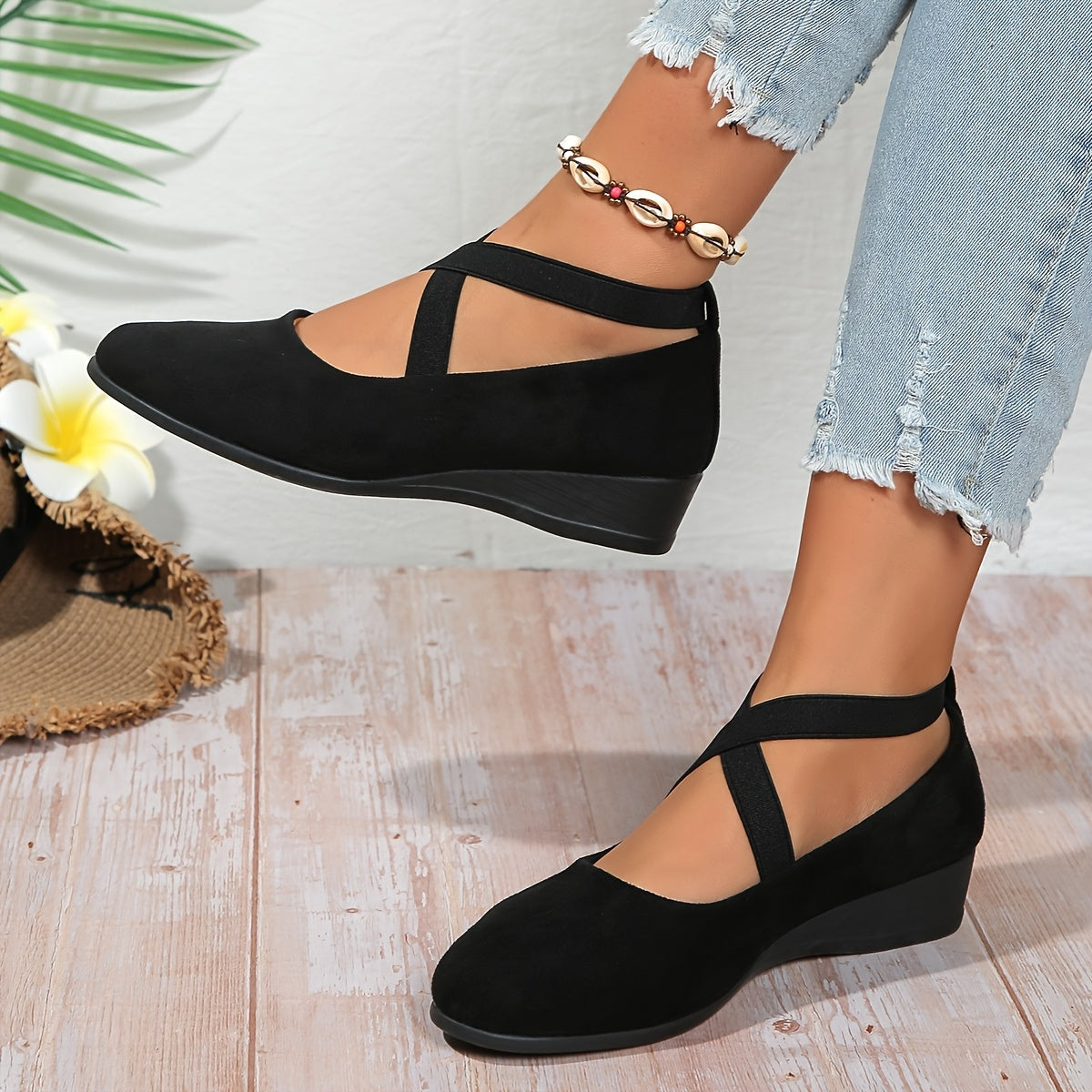 Élise® – Ballerines à brides croisées pour un confort raffiné
