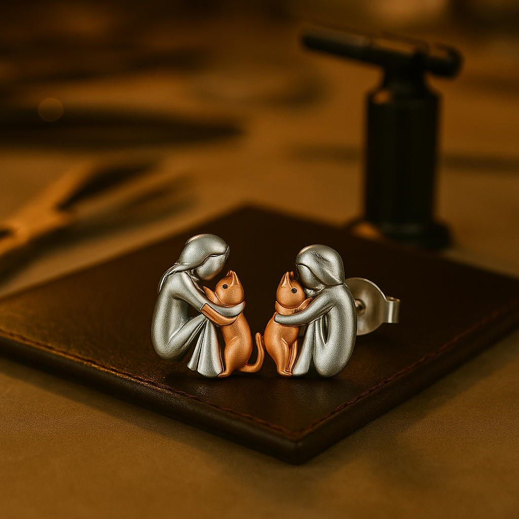 Leila™ - Boucles d’Oreilles Icône Chat