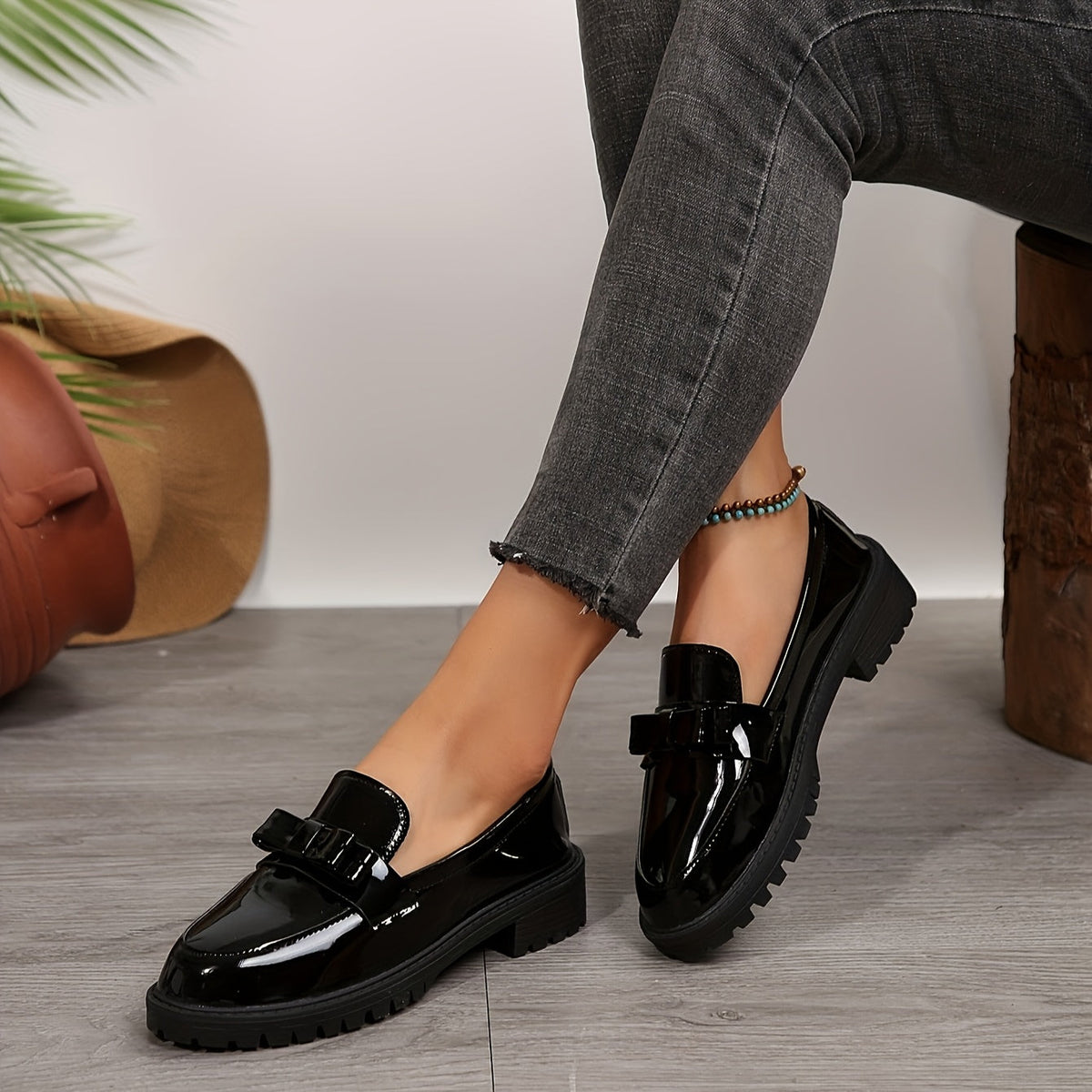 Claudine™ – Mocassins vernis à semelle stable et confort longue durée