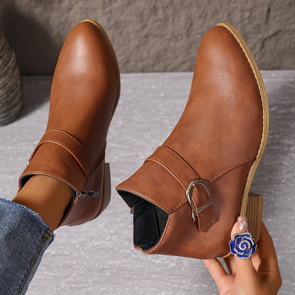 Amélina™ – Bottines confortables à boucle pour pieds sensibles