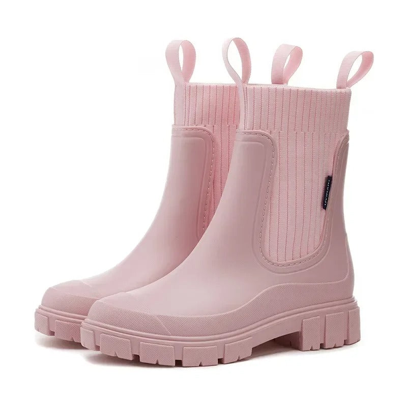 Bottines de Pluie Chelsea. Tige Tricot